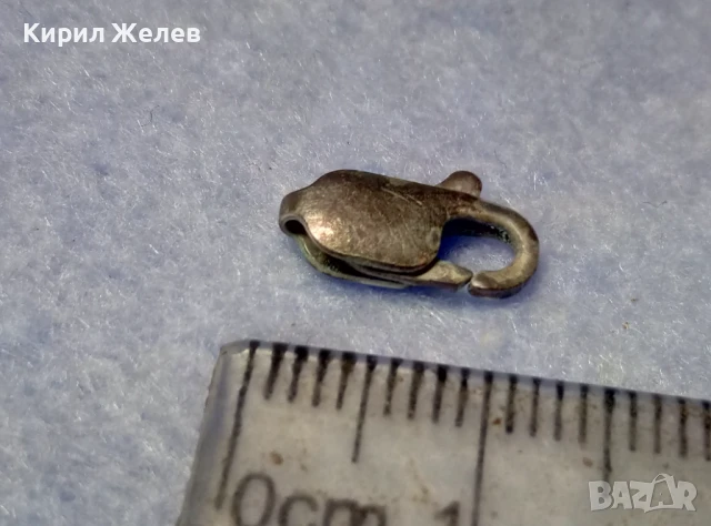 СТАРА СРЕБЪРНА КАРАБИНКА ЗАКОПЧАЛКА За КОЛИЕ ЛАНЕЦ ВЕРИЖКА ГРИВНА СРЕБРО 925 ПРОБА 50466