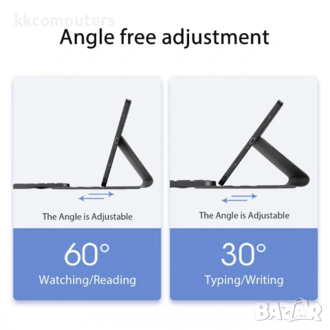 DUX DUCIS кожен калъф с Bluetooth клавиатура и тъчпад за Samsung Galaxy Tab A11+ / A9+, снимка 3 - Калъфи, кейсове - 53176815