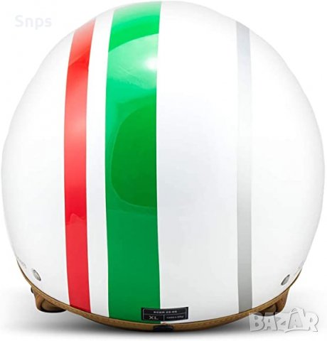 Ретро каска SOXON SP-301 за Скутер, чопър, Italy, XL (61-62cm) , снимка 4 - Аксесоари и консумативи - 36885010