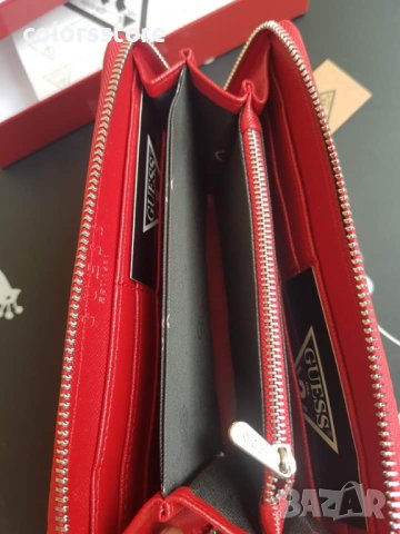 Червено портмоне  Guess 1981:K49, снимка 2 - Портфейли, портмонета - 32211309