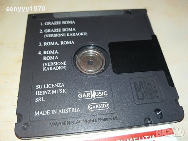 GRAZIE ROMA ORIGINAL MINIDISC-MADE IN AUSTRIA 0909221608, снимка 5 - CD дискове - 37950972