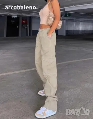 Дамски модни карго панталони, 2цвята , снимка 3 - Панталони - 39686822