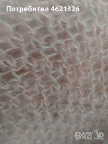 Шал наметка, 65/175 см, копринен мохер, ръчна изработка, нов, лек и топъл,роза и салвия, огледалце, снимка 10 - Други - 52520725