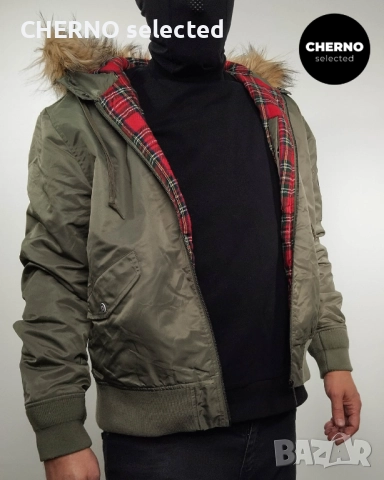 Яке бомбър с качулка HARRINGTON N2B Hooded Bomber Jacket – Размер L•XL – Отлично състояние, снимка 4 - Якета - 52997117