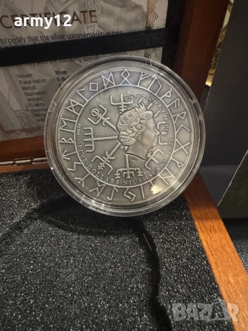 Сребърна монета 2oz., снимка 3 - Нумизматика и бонистика - 52631049