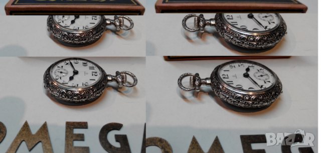 Джобен часовник ОМЕГА OMEGA сребро, снимка 5 - Джобни - 32497415