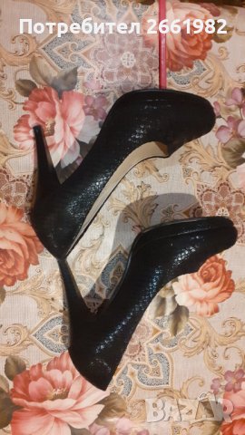Черни обувки на висок ток - черни токчета🌺, снимка 3 - Дамски обувки на ток - 37070060