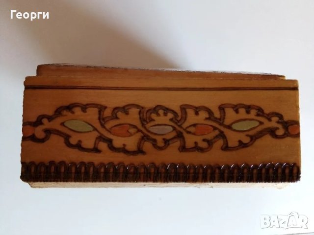 Пирографирана кутия от соц-а, снимка 3 - Декорация за дома - 46467892