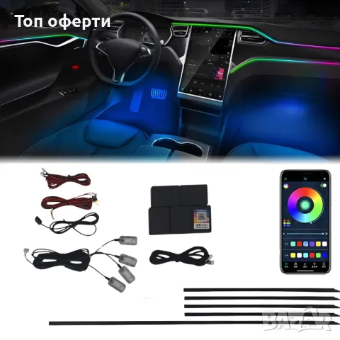 Комплект Диодни Светлини за Автомобилен Интериор - PG355