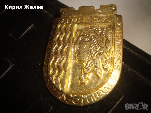 ПОЗЛАТЕН МАСИВЕН БРОНЗОВ ГЕРБ на ЯМБОЛ ЗНАК ЕМБЛЕМА 8557