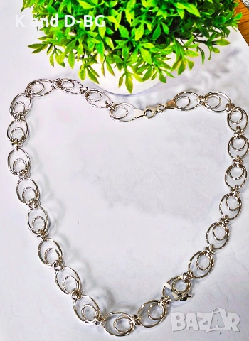 Дамски сребърен ланец проба 925, снимка 9 - Колиета, медальони, синджири - 53522543