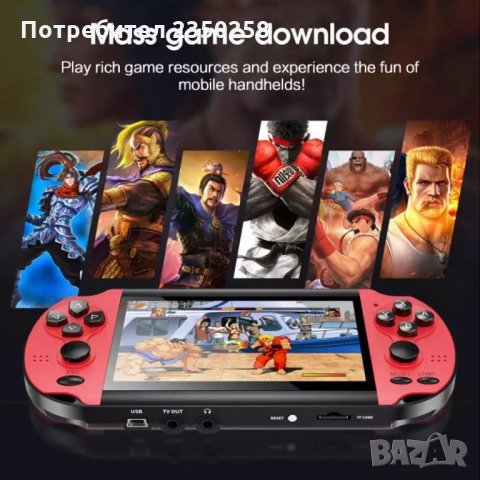 2021 Игрова Конзола X7 X6 тип PSP с хилиди игри Nintendo sega ps4, снимка 7 - Други игри и конзоли - 35273491