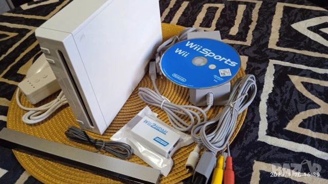 ХАКНАТ Nintendo Wii пълен комплект нинтендо уий уии уйй игра hdmi wiimote nunchuk sensorbar AV кабел, снимка 2 - Nintendo конзоли - 53165841