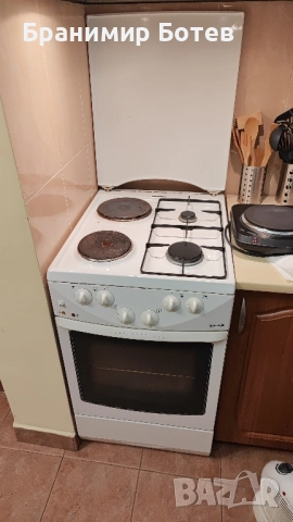 Печка на ток и газ Gorenje ширина 50см, снимка 2 - Печки, фурни - 52508883