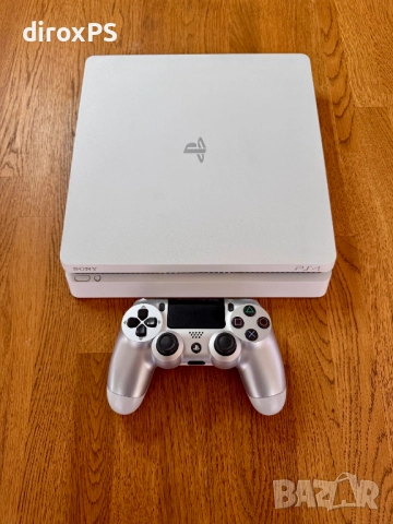 PS4 / PlayStation 4 Slim White – Добро състояние + Подарък!, снимка 4 - PlayStation конзоли - 52708511