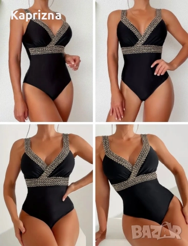 Цял черен бански, снимка 3 - Бански костюми - 52079799