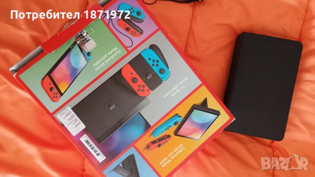 Продавам Nintendo Switch OLED ,пълен комплект + 2 оригинални игри, снимка 4 - Nintendo конзоли - 52863054