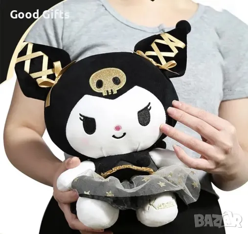 Плюшена играчка Kuromi, плюшено Куроми около 30см