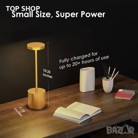 Акумулаторна LED настолна лампа 3 режима Atyhao, снимка 4 - Настолни лампи - 48788195