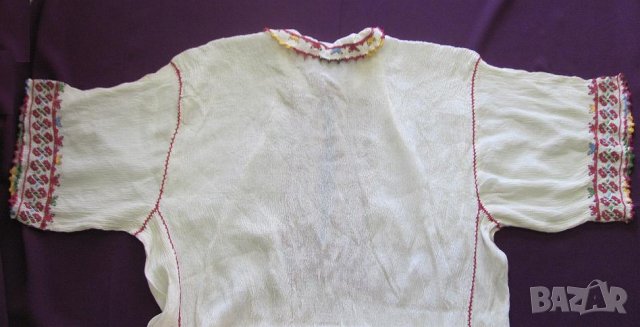 19 век Женска Риза Ръчна Бродерия Кенар, снимка 8 - Антикварни и старинни предмети - 36590606