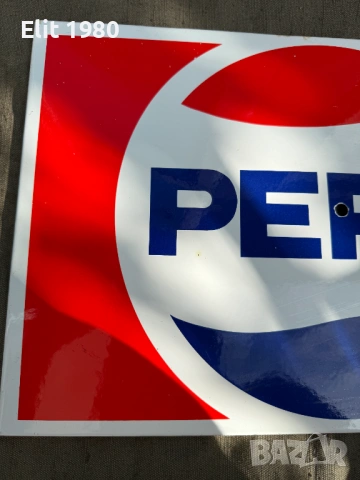 Продавам емайлирана табела PEPSI COLA, снимка 2 - Антикварни и старинни предмети - 53092099
