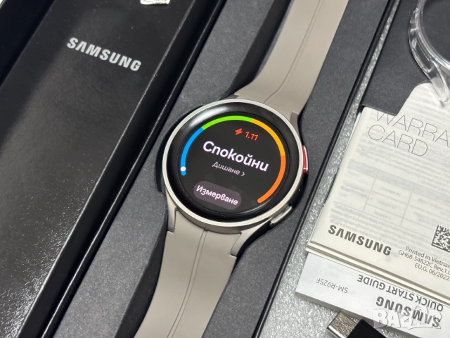 КАТО НОВ! Смарт часовник Samsung Galaxy Watch5 Pro 45mm Gray Titanium,1.4", снимка 6 - Смарт часовници - 52390849