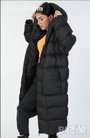 🩷Розови и черни дамски дълги стилни зимни якета🖤, снимка 5 - Якета - 43191773