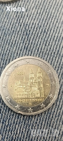 Рядка монета 2 евро Германия 2021 г.