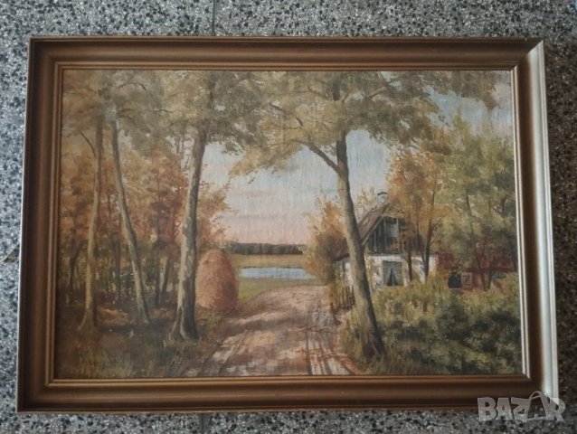 Стара картина-пейзаж, снимка 2 - Картини - 43489271
