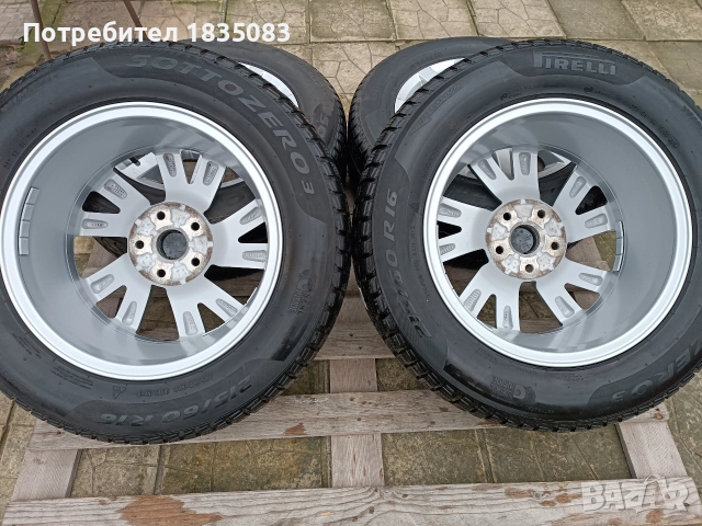 Лети джанти 16ки 5х112 VW + зимни гуми 215/60/16 Pirelli, снимка 8 - Гуми и джанти - 52816609
