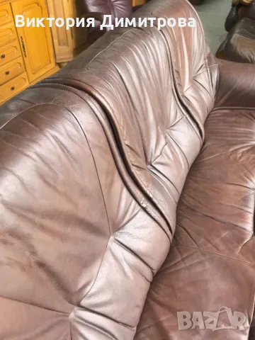 Диван естествена кожа , снимка 8 - Дивани и мека мебел - 49338731