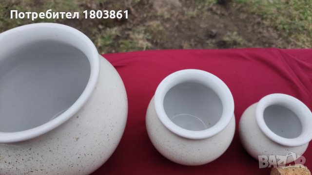 Финлански глазирани керамични буркани с дебели коркови капаци комплект от  3 бр., снимка 4 - Аксесоари за кухня - 44133665