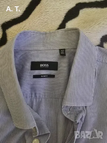 Hugo Boss размер М slim fit, снимка 3 - Ризи - 48866397