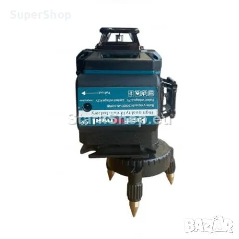 Професионален 4D Лазерен Нивелир с 16 Линии Зелен Лъч (четири точков) + СТАТИВ В КУФАРА, снимка 3 - Куфари с инструменти - 50236937