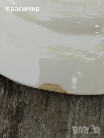 Винтидж Fair Winds ⛵ чиния за основно Staffordshire England Alfred Meakin 💥Има шупла в задната част, снимка 5 - Чинии - 47369297