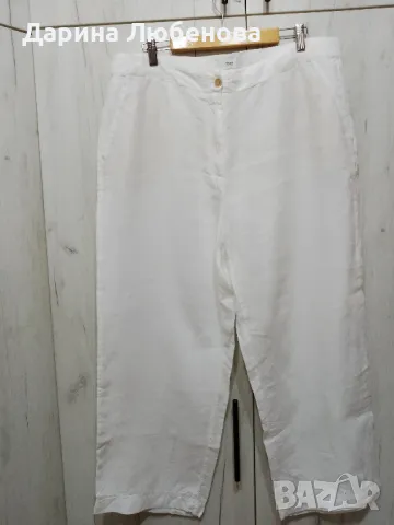 Ленен панталон с широк крачол 