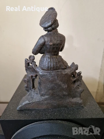 Чудесна антикварна колекционерска френска метална фигура статуетка , снимка 6 - Статуетки - 50979255