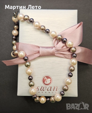 Перлена огърлица. Естествени перли и сребро., снимка 4 - Колиета, медальони, синджири - 53250463