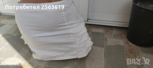 Дънкова бяла пола, снимка 5 - Поли - 33509503