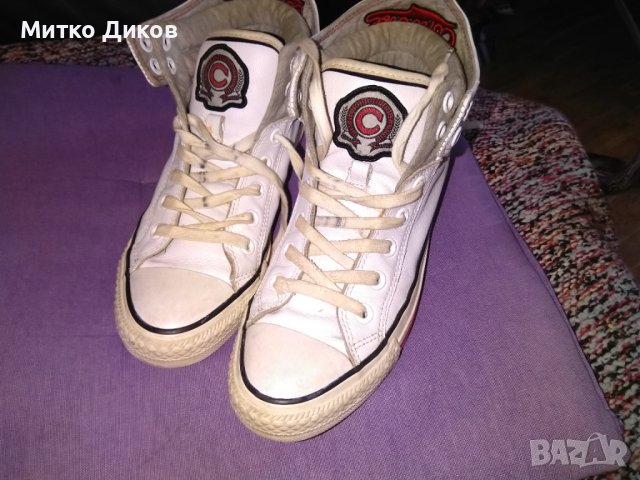 Converse All Star естествена кожа маратонки №37,5 стелка 24см унисекс, снимка 2 - Маратонки - 43049910