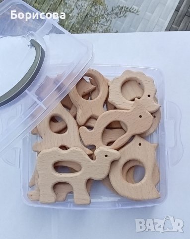 Кутия с 15 броя дървени гризалки