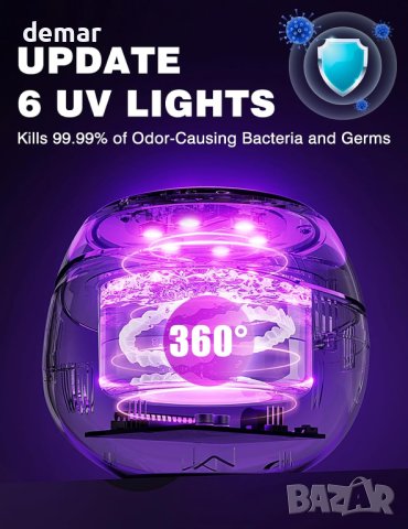 Ултразвуков UV почистващ уред с 4 режима за зъбни протези, бижута и др., снимка 6 - Други стоки за дома - 44053896
