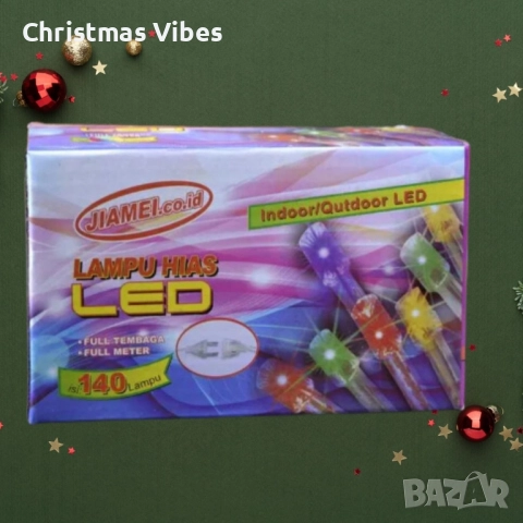 LED коледни лампички,5 метра,140 броя, снимка 5 - Други - 52112115