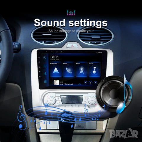 Мултимедия, Двоен дин, Навигация, за Ford Focus 2, Форд Фокус, плеър, 9“ екран, Android, 2 дин, снимка 10 - Аксесоари и консумативи - 40198823