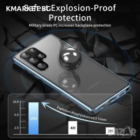 Samsung Galaxy S24 Ultra 5G View Window/ Magnetic Metal Frame/ HD Tempered Glass Калъф и Протектор, снимка 8 - Калъфи, кейсове - 48010271