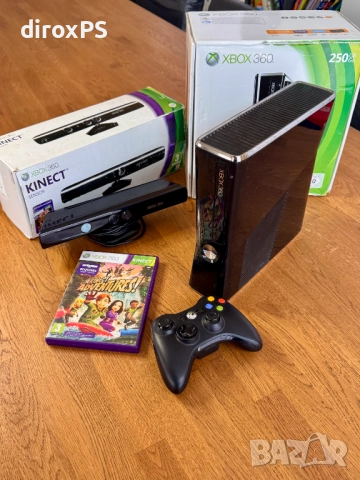 Xbox 360 Slim 250GB + Kinect | Перфектно състояние