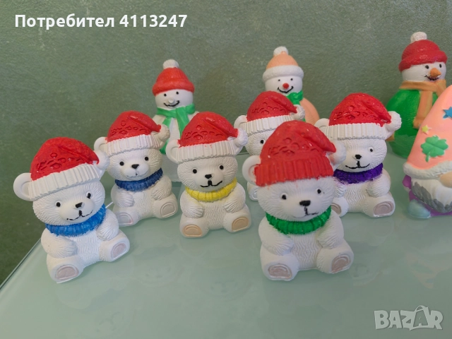 Ръчно изработени коледни керамични фигурки , снимка 2 - Декорация за дома - 52428932