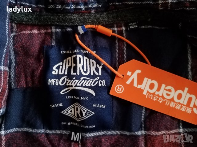 SuperDry, Оригинална Зимна Мъжка Риза, Размер М. Код 1888, снимка 6 - Ризи - 38135226