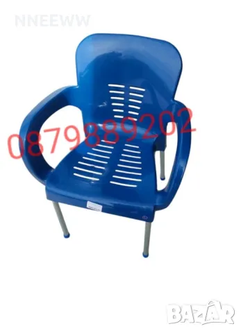 Градински стол с метални крака , снимка 4 - Градински мебели, декорация  - 49781017