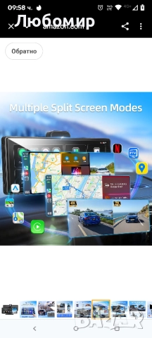 10.26" Carplay и Android Auto за кола, с 4K видеорегистратор и 2K камера за заден ход, 60FPS , снимка 6 - Навигация за кола - 51916390
